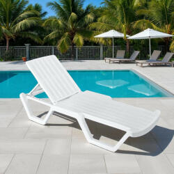  Napozóágy 188x71 cm - fehér színben