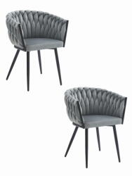  Valora MAYAN SZÉK Világosszürke Bársony Kárpitozott x2