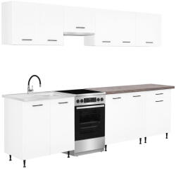  Primo 280 konyhabútor fehér, rauna szil munkalappal