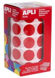 APLI Etikett, 20mm kör, kézzel írható, tekercsben, színes, APLI, piros 1700 etikett/csomag (LCA4861) - jatekotthon