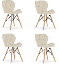  Valora WAKO Bársonyszék Modern Design Bézs x4