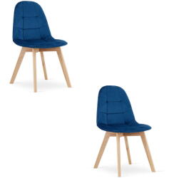  Valora NUUC Szék Sötétkék Bársony Ergonomikus Design x2