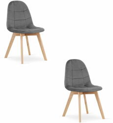  Valora NUUC szék, sötétszürke, bársony, ergonomikus kialakítás, 2 db