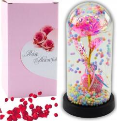 Lean Örök Rózsa Kupolában Rózsaszín LED-világítással, Szívvel és Labdákkal 21297 (21297) (21297)