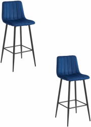  Valora POZZA szék, sötétkék bársony, fekete lábak, 2 db