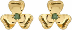  Arannyal Bevont Ezüst Fülbevaló Zöld Gyémánttal, PCY11277