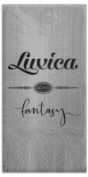Luxica® Fantasy сиви салфетки с дискретен релеф и фин бордюр 2 слоя | 40 броя Сгъвка 1/8 (282982929)