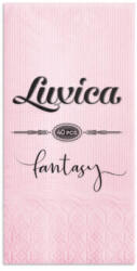 Luxica® Fantasy - розови салфетки с дискретен релеф и фин бордюр 2 слоя | 40 броя Сгъвка 1/8 (2и902д2)