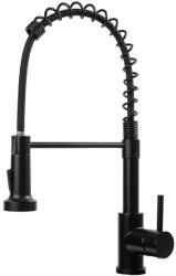  Mosogató csaptelep flexibilis csővel, levehető zuhanyfejjel, fekete (HOP1001791) - medenceorias