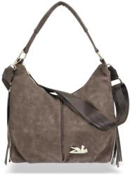 ZELLIA Női Válltáska 25188 Barna - Zamsz - (ZLK-25188-98597536)