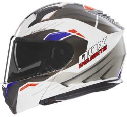 NOX Cască de motocicletă rabatabilă NOX N968 Ultra alb-gri (AIM140-2546)
