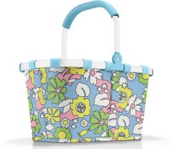 Reisenthel CARRYBAG , türkizkék nagy tarka virág mintás bevásárlókosár BK4093 - taskaweb