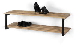 Spinder Design Fekete-natúr színű fém függő cipőtartó 100x26x34 cm Marco - Spinder Design