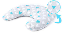 Sensillo szoptatós párna - kék/fehér szívecske