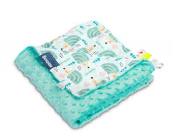 Sensillo kétoldalas babapléd 75x100cm - menta süni