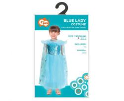 GoDan Costum carnaval Blue lady pentru copii, marime 95/110 cm (2-4 ani) GD1603 Costume bal mascat copii (GD1603) Costum bal mascat copii