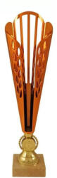  Darts serleg, sport dizájn, márvány talpon, bronz színben, 31, 5 cm magas