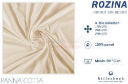 Billerbeck Rozina pamut lepedő - Panna Cotta 170x275 cm - alvasstudio