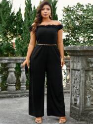 Shein Tollakkal Díszített Nyitott Vállú Overál Fekete Shein XXL 44