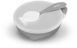 AKUKU Baba tálka kanállal - Szürke (A0425)