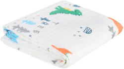 AKUKU Muszlin takaró 110×105 cm - Dínók (A0685)