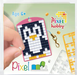 Pixelhobby Pixel kulcstartókészítő szett 1 kulcstartó alaplappal, 3 színnel, pingvin (PXL-23104) - officetrade