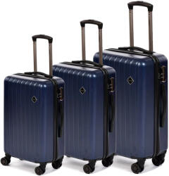 Dollcini Világjáró Bőrönd Szett - Több Méretben és Színben - 3 db set - Kék (357690_123D)