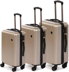 Dollcini Világjáró Bőrönd Szett - Több Méretben és Színben - 3 db set - Arany (357690_120D)