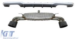 KITT Hátsó lökhárító diffúzor kipufogórendszerrel, fekete, AUDI A3 8V Facelift Hatchback / Sportback (2016-2019) alap lökhárítós modellekhez, S3 Dizájn (CORDAUA38VFHNESB)