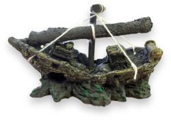 Resun Akváriumi dekoráció PO-026 kis árbócos hajó 12x5x8cm (RSPO026)