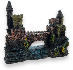 Resun Akváriumi dekoráció PO-040 várbástya+híd 13x5x11cm (RSPO040)
