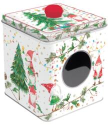 Easy Life Design Karácsonyi mintás Ablakos fémdoboz - Ready for Christmas