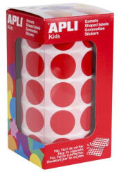 APLI Etikett, 20mm kör, kézzel írható, tekercsben, színes, APLI, piros 1700 etikett/csomag