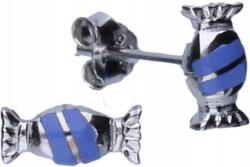 Lovrin Ezüst fülbevaló 925 kék cukorka eredeti női ajándék (Lovrin 47395)