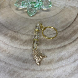  Citrin Ásvány Kulcstartó Rénszarvas