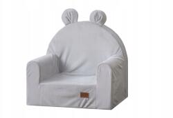 Baby-Raj Gyerekülés-fotel-puff Háttámlával Mackó szürke (Baby-Raj Fotel)