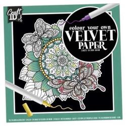 Grafix Set pictura 5 planse de colorat catifelate Velvet Paper Flori 18x18cm Grafix GRCR5004-GE (B39018084) Carte de colorat
