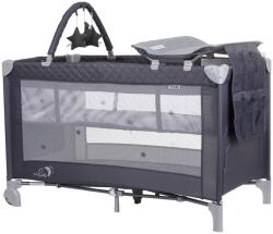 Chipolino Patut pliabil cu saltea de infasat Chipolino Luna granite (KOSILU241GN) - esell