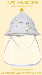  Palarie de Protectie pentru Bebelusi, Flippy, Model Ratuste, Pescareasca, de Primavara si Toamna, cu Masca si Fermoar, 42 cm, pentru 0-3 Luni, Alb (134420)