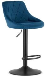 ARTOOL Scaun de bucatarie/bar, Artool, Kast, rotativ, catifea bleumarin, picior metal negru, 45.5x49x85-105 cm (3439_1)