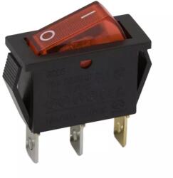  Interupator basculant 3 pini 1 circuit 10A 250V OFF-ON rosu cu retinere (09050PI) - esell