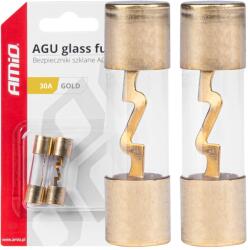 AMiO Set 2 sigurante din sticla tip AGU, contacte aurite, 30A (AM03484)