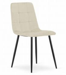 ARTOOL Scaun bucatarie/living, Artool, Kara, catifea bej, picioare metal negru, 45x50.5x87 cm (3872_1)