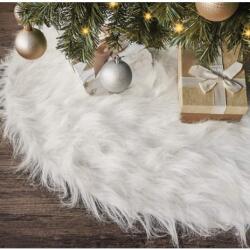  Covor pentru bradul de Craciun White Haipai, diametru 120 cm, blana cu o grosime 7 cm, alb (122475)