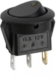  Interupator basculant 1 circuit 3 pini 12V 16A OFF-ON LED galben cu retinere (09042SA) - esell