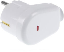 PLASTROL Stecher Shuko iesire laterala alb cu martor LED WT-16U/S/WE Plastrol (WT-16U/S/WE)