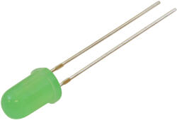 OptoSupply LED 5mm verde cu clipire 3-5V 1560-2180mcd 30grade parte frontala convex OPTOSUPPLY OSG5DP5A34A-6.8HZ (OSG5DP5A34A-6.8HZ)