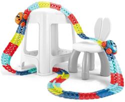  Jucarie de Constructie RollerCoaster, Flippy, 184 de Piese, 44.5x36x7 cm, cu Masini, Multicolor (130320)