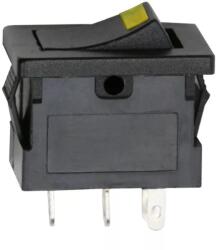  Interupator basculant 1 circuit 3 pini OFF-ON LED galben 12V 15A cu retinere 09027SA (09027SA) - esell