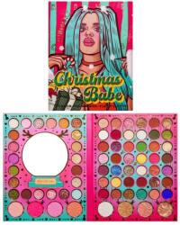  Set de Machiaj Kevin&Coco, 72 de Culori, Paleta de Farduri, Iluminatoare, Blush, Model Christmas Babe, Oglinda Rotunda, 25.5x20x1.7 cm, Multicolor (131790)